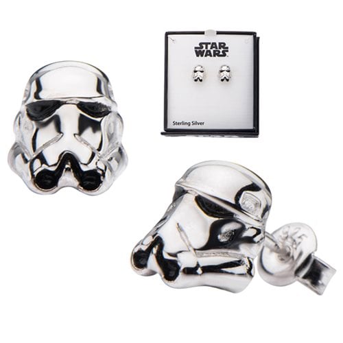 Star Wars Stormtrooper Sterling Silver 3D Stud Earrings